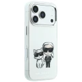 Etui Karl Lagerfeld Smooth Karl & Choupette Bodies Sketch MagSafe do iPhone 18 Pro / 17 Pro - beżowe