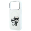 Etui Karl Lagerfeld Smooth Karl & Choupette Bodies Sketch MagSafe do iPhone 18 Pro / 17 Pro - beżowe