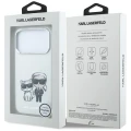 Etui Karl Lagerfeld Smooth Karl & Choupette Bodies Sketch MagSafe do iPhone 18 Pro / 17 Pro - beżowe