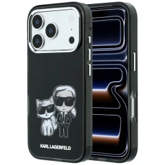 Etui Karl Lagerfeld Smooth Karl & Choupette Bodies Sketch MagSafe do iPhone 18 Pro / 17 Pro - czarne