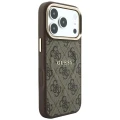 Etui Guess Embossed 4G Classic MagSafe na iPhone 17 Pro Max / 18 Pro Max - brązowe