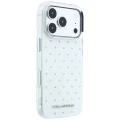 Etui Karl Lagerfeld IML Rhinestones Allover and Electroplated Logo na iPhone 17 Pro Max / 18 Pro Max  - białe