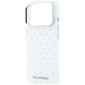 Etui Karl Lagerfeld IML Rhinestones Allover and Electroplated Logo na iPhone 17 Pro Max / 18 Pro Max  - białe