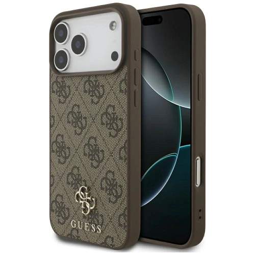 Etui Guess 4G Small Classic Logo MagSafe na iPhone 17 Pro Max / 18 Pro Max - brązowe