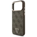 Etui Guess 4G Triangle Logo MagSafe na iPhone 17 Pro Max / 18 Pro Max - brązowe