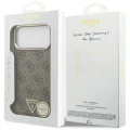 Etui Guess 4G Triangle Logo MagSafe na iPhone 17 Pro Max / 18 Pro Max - brązowe