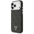 Etui Guess 4G Triangle Logo MagSafe na iPhone 17 Pro Max / 18 Pro Max - czarno-srebrne