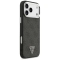 Etui Guess 4G Triangle Logo MagSafe na iPhone 17 Pro Max / 18 Pro Max - czarno-srebrne