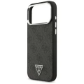 Etui Guess 4G Triangle Logo MagSafe na iPhone 17 Pro Max / 18 Pro Max - czarno-srebrne