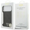 Etui Guess 4G Triangle Logo MagSafe na iPhone 17 Pro Max / 18 Pro Max - czarno-srebrne