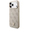 Etui Guess 4G Triangle Logo MagSafe na iPhone 17 Pro Max / 18 Pro Max - różowo-złote