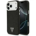 Etui Guess Glitter Triangle Logo MagSafe na iPhone 17 Pro Max / 18 Pro Max - czarne