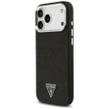 Etui Guess Glitter Triangle Logo MagSafe na iPhone 17 Pro Max / 18 Pro Max - czarne