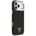 Etui Guess Glitter Triangle Logo MagSafe na iPhone 17 Pro Max / 18 Pro Max - czarne