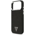 Etui Guess Glitter Triangle Logo MagSafe na iPhone 17 Pro Max / 18 Pro Max - czarne