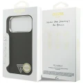 Etui Guess Glitter Triangle Logo MagSafe na iPhone 17 Pro Max / 18 Pro Max - czarne