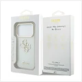 Etui Guess IML 4G Script Metal na iPhone 17 Pro Max / 18 Pro Max - białe