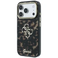 Etui Guess IML 4G Script Metal na iPhone 17 Pro Max / 18 Pro Max - czarno-brązowe