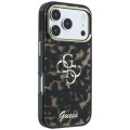Etui Guess IML 4G Script Metal na iPhone 17 Pro Max / 18 Pro Max - czarno-brązowe