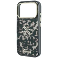 Etui Guess IML 4G Script Metal na iPhone 17 Pro Max / 18 Pro Max - czarno-brązowe