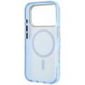 Etui Guess IML Leopard Glitter Triangle Logo MagSafe na iPhone 17 Pro Max / 18 Pro Max - niebieskie