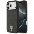 Etui Guess Leather 4G Triangle Strass MagSafe na iPhone 17 Pro Max / 18 Pro Max - czarne