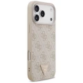 Etui Guess Leather 4G Triangle Strass MagSafe na iPhone 17 Pro Max / 18 Pro Max - różowe