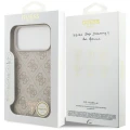 Etui Guess Leather 4G Triangle Strass MagSafe na iPhone 17 Pro Max / 18 Pro Max - różowe