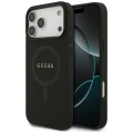 Etui Guess Saffiano Classic Logo MagSafe na iPhone 17 Pro Max / 18 Pro Max - czarne