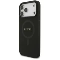 Etui Guess Saffiano Classic Logo MagSafe na iPhone 17 Pro Max / 18 Pro Max - czarne