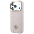 Etui Guess Stripe Peony 4G Logo MagSafe na iPhone 17 Pro Max / 18 Pro Max - różowe