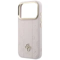 Etui Guess Stripe Peony 4G Logo MagSafe na iPhone 17 Pro Max / 18 Pro Max - różowe