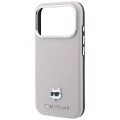 Etui Karl Lagerfeld Grained Choupette Head Metal MagSafe na iPhone 17 Pro Max / 18 Pro Max - różowe