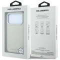 Etui Karl Lagerfeld Grained Elongated Logo MagSafe na iPhone 17 Pro Max / 18 Pro Max  - beżowe
