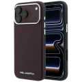 Etui Karl Lagerfeld Grained Elongated Logo MagSafe na iPhone 17 Pro Max / 18 Pro Max - burgundowe