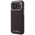 Etui Karl Lagerfeld Grained Elongated Logo MagSafe na iPhone 17 Pro Max / 18 Pro Max - burgundowe