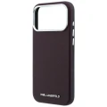 Etui Karl Lagerfeld Grained Elongated Logo MagSafe na iPhone 17 Pro Max / 18 Pro Max - burgundowe