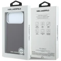 Etui Karl Lagerfeld Grained Elongated Logo MagSafe na iPhone 17 Pro Max / 18 Pro Max - burgundowe