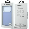Etui Karl Lagerfeld Grained Elongated Logo MagSafe na iPhone 17 Pro Max / 18 Pro Max - niebieskie