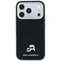 Etui Karl Lagerfeld Grained Heads Metal MagSafe na iPhone 17 Pro Max / 18 Pro Max -czarne
