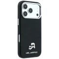 Etui Karl Lagerfeld Grained Heads Metal MagSafe na iPhone 17 Pro Max / 18 Pro Max -czarne