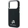 Etui Karl Lagerfeld Grained Heads Metal MagSafe na iPhone 17 Pro Max / 18 Pro Max -czarne