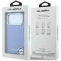 Etui Karl Lagerfeld Grained Mono Resin Logo MagSafe na iPhone 17 Pro Max / 18 Pro Max - jasnoniebieskie