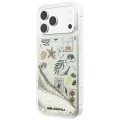 Etui Karl Lagerfeld Liquid Glitter Beach & Sand na iPhone 17 Pro Max / 18 Pro Max - beżowe