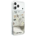 Etui Karl Lagerfeld Liquid Glitter Beach & Sand na iPhone 17 Pro Max / 18 Pro Max - beżowe