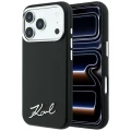 Etui Karl Lagerfeld Saffiano Small Script Metal Logo MagSafe na iPhone 17 Pro Max / 18 Pro Max - czarne
