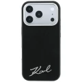 Etui Karl Lagerfeld Saffiano Small Script Metal Logo MagSafe na iPhone 17 Pro Max / 18 Pro Max - czarne