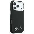 Etui Karl Lagerfeld Saffiano Small Script Metal Logo MagSafe na iPhone 17 Pro Max / 18 Pro Max - czarne