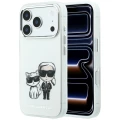 Etui Karl Lagerfeld Smooth Karl & Choupette Bodies Sketch MagSafe do iPhone 18 Pro Max / 17 Pro Max  beżowe