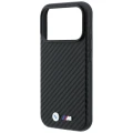 Etui BMW M Carbon Metal Logo MagSafe na iPhone 17 Pro / 18 Pro - czarne